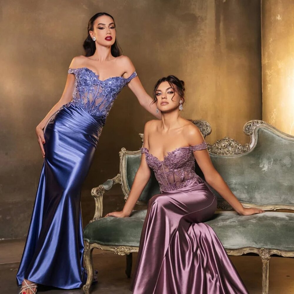 Black,gold,blue,plus size off the shoulder fitted long formal dress